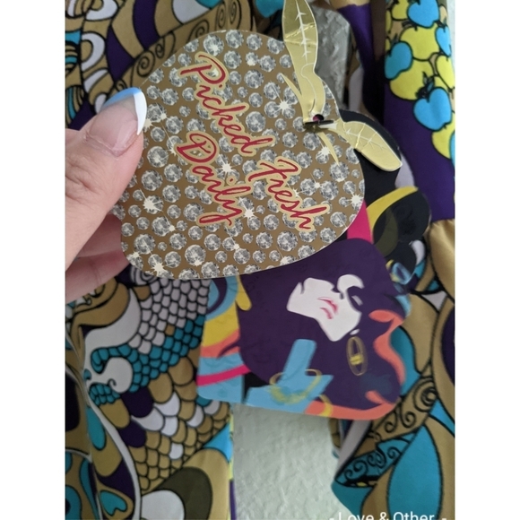 VINTAGE Apple Bottoms Y2K Multi Print Mini Dress Deadstock NEW! - Picture 5 of 9